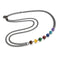 Chakra arc-en-ciel | Chaîne de cheville à 7 pierres précieuses | Bronze